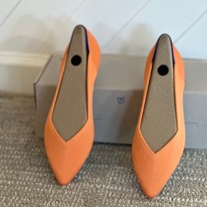 NEW ROTHY'S  " The Point" Tangerine Flats